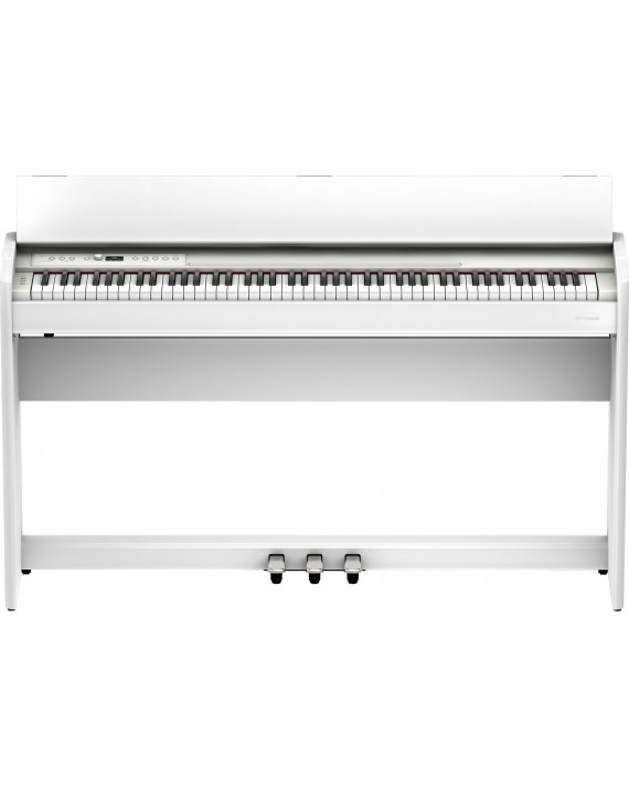 F701-WH Piano digital optimizado para el hogar moderno con sonido SuperNATURAL, teclado PHA-4 Standard color blanco por ROLAND