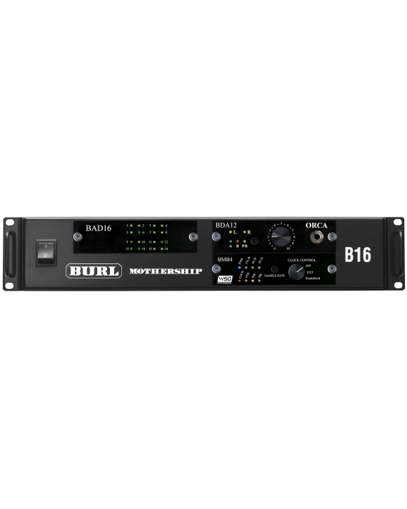 B16-BMB4-SOUNDGRID MOTHERSHIP 3, BAD16 16ch ADC, BDA12 12ch DAC, Stereo ORCA Monitor