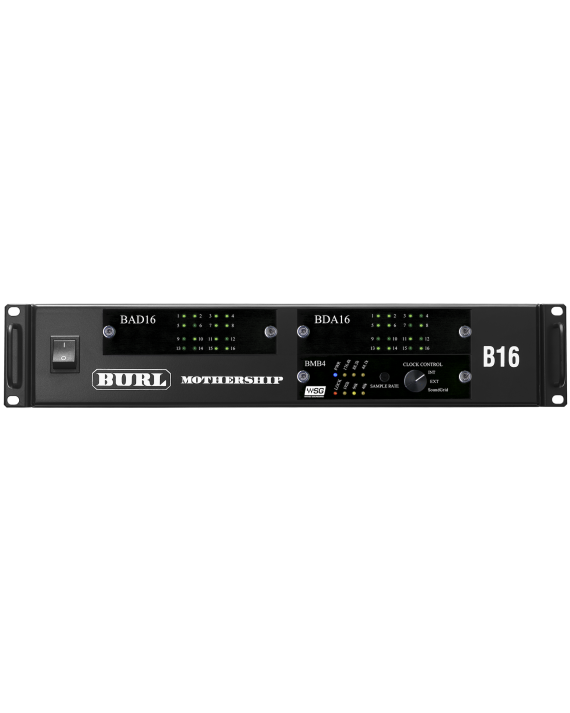 Burl Audio B16-BMB4-Soundgrid MOTHERSHIP 3, BAD16 con 16 entradas, BDA16 con 16 salidas