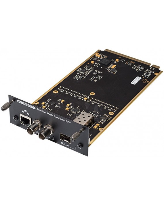AUVITRAN - AxC-MADI/SFP - Tarjeta MADI con 64 entradas y 64 salidas en 2 conectores BNC o SFP + control IP remoto en RJ45