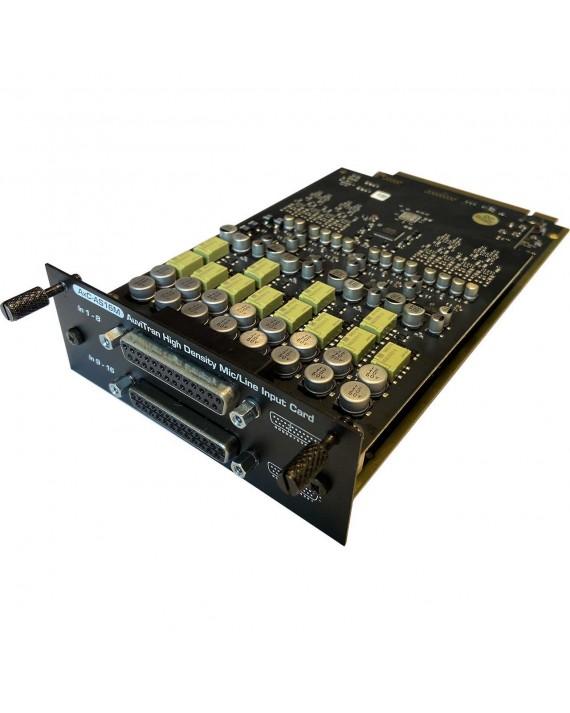 AUVITRAN - AxC-AS16M v2 -  Tarjeta de micrófono/línea de alta densidad con 16 entradas en 2x DSUB DB25