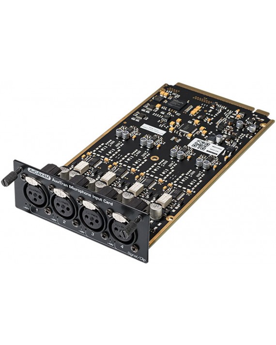 AUVITRAN - AxC-AX4M -  Tarjeta de micrófono/línea con 4 entradas y preamplificador dual en 4 conectores XLR