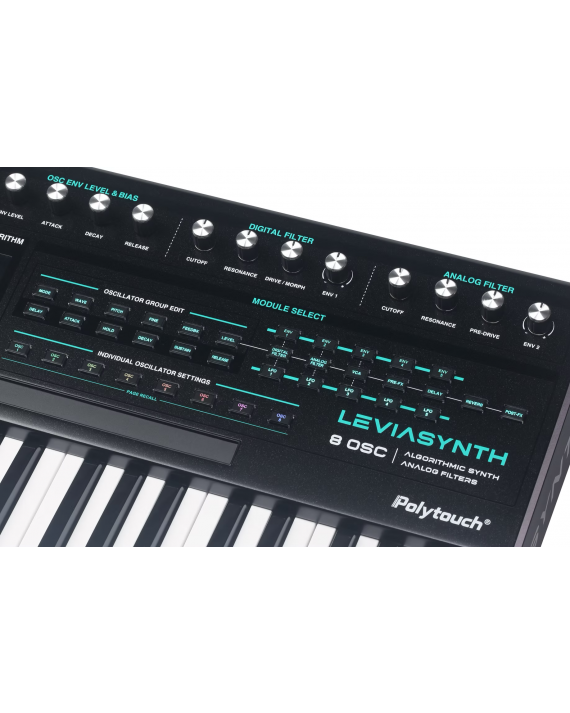 ASM Leviasynth Keyboard - Sintetizador Híbrido Analogo/Digital 16-Voces con Teclado