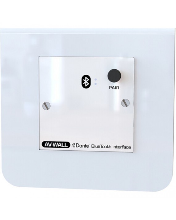 AUVITRAN - AV-WALL-DT2i-B -  AV-WALL con Bluetooth estéreo a Dante + LED de estado y botón de emparejamiento local