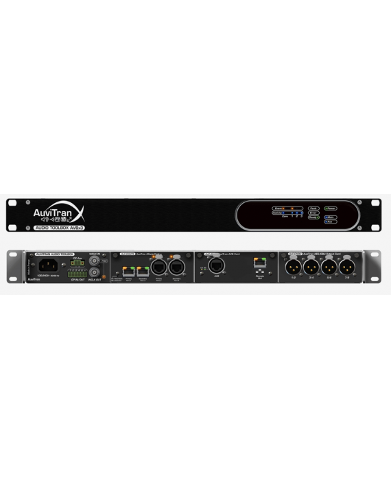 AUVITRAN - AVBx3/ISM+r -  Audio ToolBox en versión de instalación 19"x1U con ranuras para tarjetas + Matriz de audio interna + alimentación redundante
