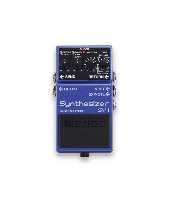 SY-1 Pedal compacto sintetizador para guitarra con 121 sonidos integrados por BOSS