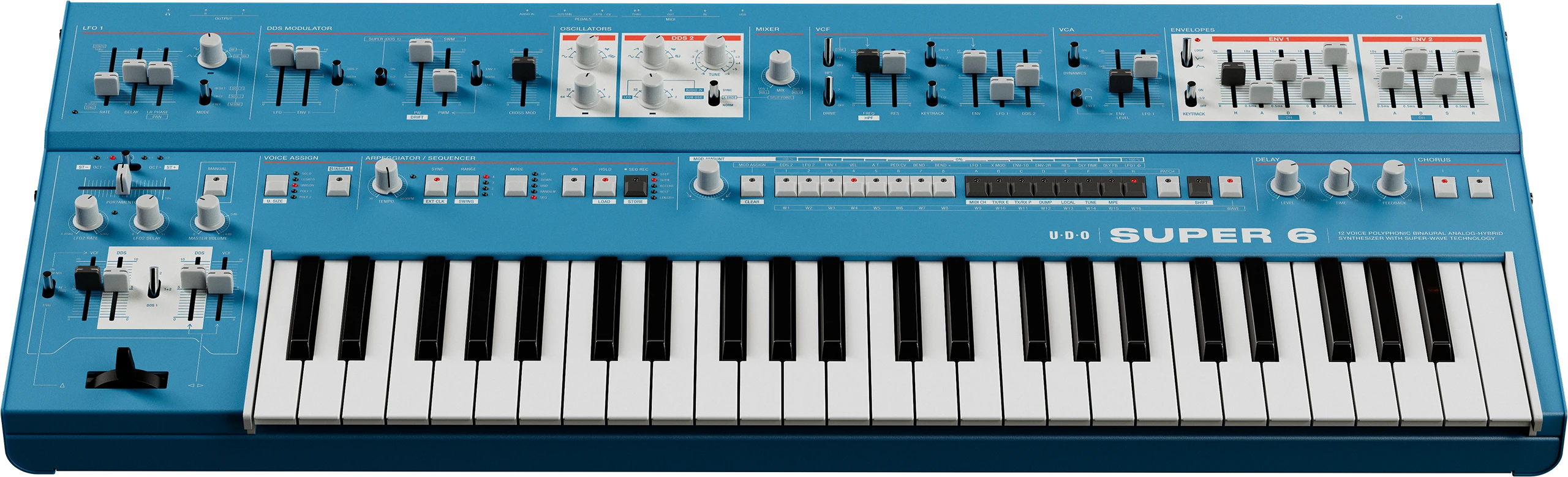 UDO AUDIO SUPER 6 Blue SINTETIZADOR ANALÓGICO POLIFÓNICO - AZUL Tienda ...