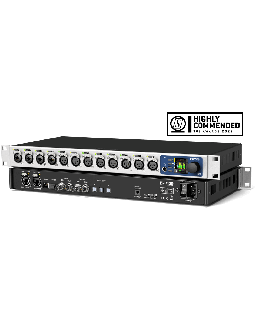 RME 12 Mic 12-Channel, digitally controlled High-End Mic Preamp with integrated MADI and AVB, 19" 1RU