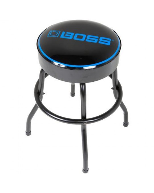 BBS-24 Banco Taburete c/asiento giratorio color negro - Logo Boss color azul 24" altura por BOSS