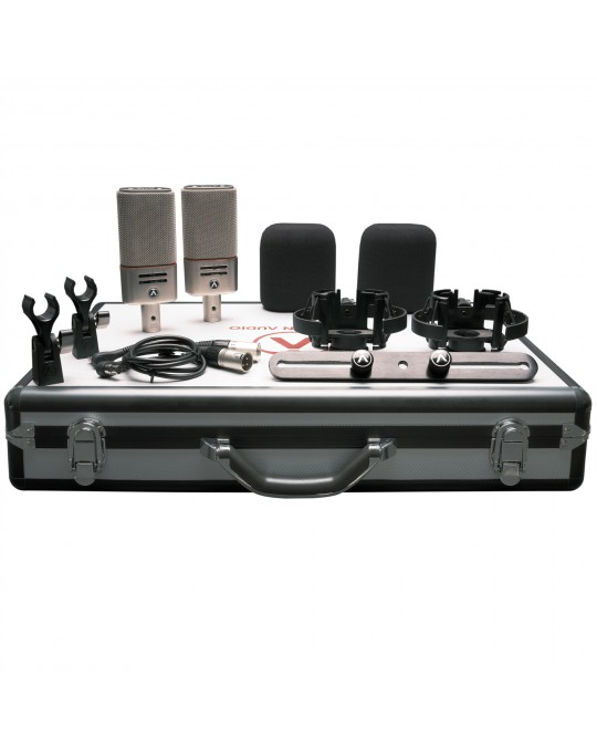 Austrian Audio OC818 Dual Set Plus - juego de 2 Micrófonos Multipatrón de Diafragma Grande
