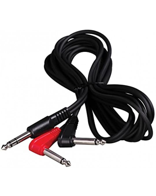 PCS-31L Cable de Audio de plug 6.3mm TRS a dos plugs TR 6.3mm 7.5' por ROLAND