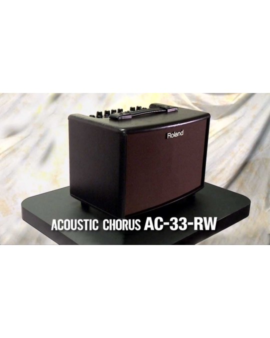 AC-33-RW Amplificador de guitarra acústica (combo) con Chorus 2x5" acabado en palo de rosa (15W+15W) por ROLAND