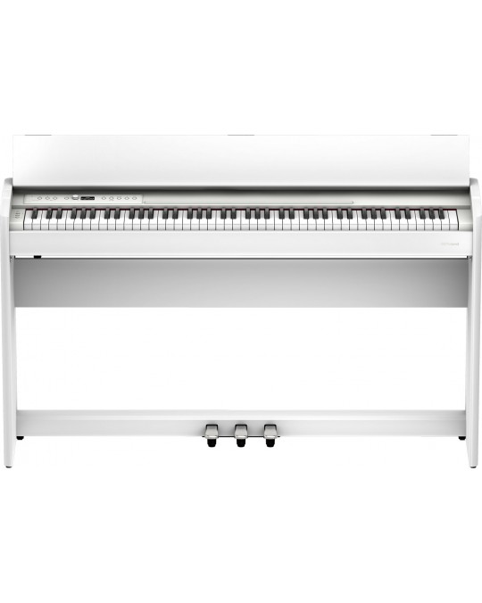 F701-WH Piano digital optimizado para el hogar moderno con sonido SuperNATURAL, teclado PHA-4 Standard color blanco por ROLAND