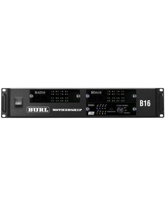 Burl Audio B16-BMB4-Soundgrid MOTHERSHIP 3, BAD16 con 16 entradas, BDA16 con 16 salidas