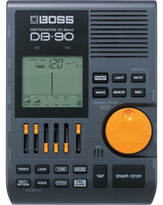 DB-90 Metrónomo "Dr. Beat" Boss con patrones y ritmos de bateria, entrada MIDI y memoria por BOSS