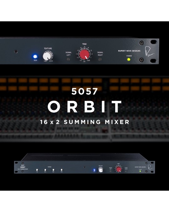 Rupert Neve 5057 Orbit 16 x 2 Summing Mixer de 16 canales con sonido de consola de gran formato de Rupert Neve Designs