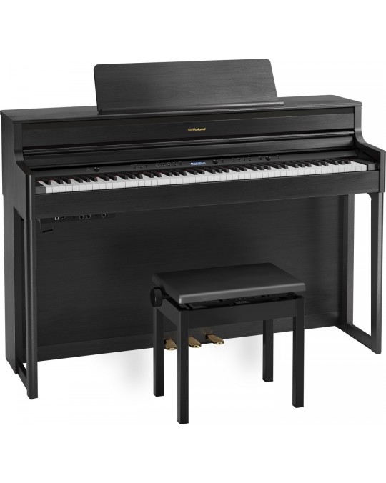 HP704-CH Piano electrónico con gabinete 2x5" 25 Watts + 2x2" 5 Watts, Bluetooth (audio y MIDI), 324 tonos, color LIGHT CHARCOAL. (BASE APARTE) por ROLAND