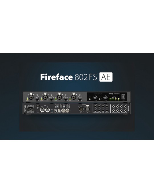 Fireface 802 FS AE  - Interfaz de audio USB de gama alta de 60 canales y 192 kHz - Edicion Colección 