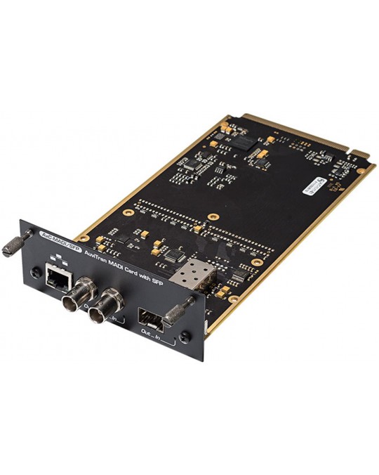 AUVITRAN - AxC-MADI/SFP - Tarjeta MADI con 64 entradas y 64 salidas en 2 conectores BNC o SFP + control IP remoto en RJ45