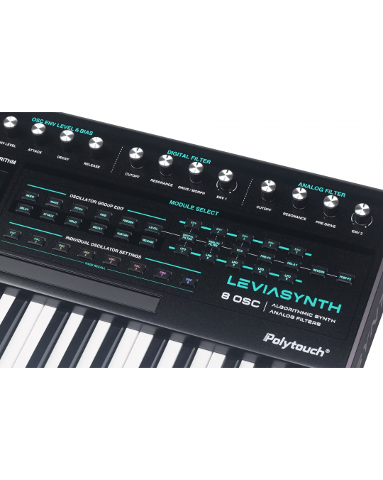 ASM Leviasynth Keyboard - Sintetizador Híbrido Analogo/Digital 16-Voces con Teclado
