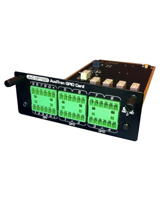 AUVITRAN - AxC-GP16io -  Tarjeta GPIO con 8x GPI y 8x GPO en relé