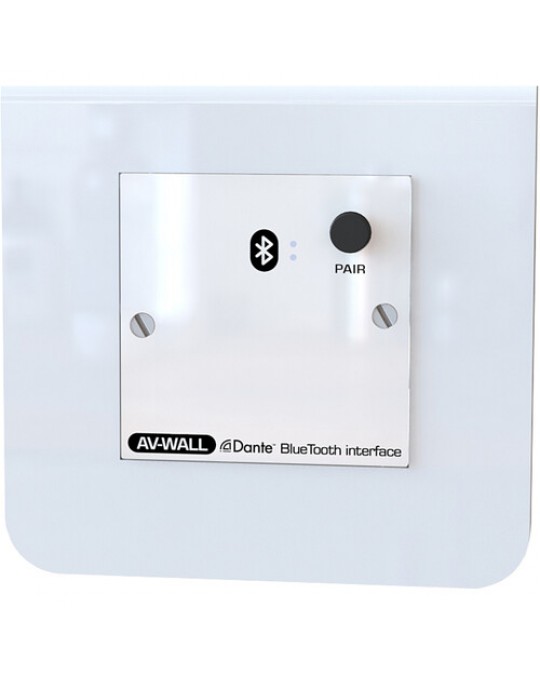 AUVITRAN - AV-WALL-DT2i-B -  AV-WALL con Bluetooth estéreo a Dante + LED de estado y botón de emparejamiento local