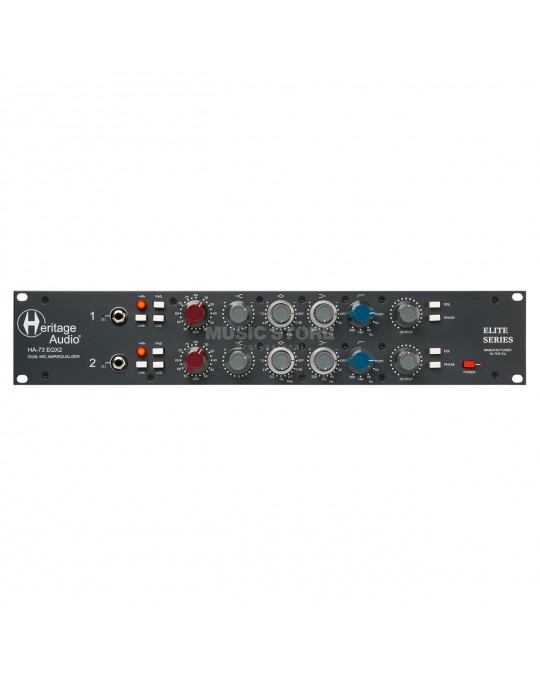 HERITAGE AUDIO '73 DUAL EQ 1RU Preamplificador dual de micrófono/DI con ecualizador