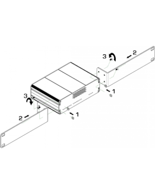 AUVITRAN - AxP-BOB-RACKKIT - Kit opcional para montar hasta 3 unidades AVDT-BOB en un rack 1U de 19"
