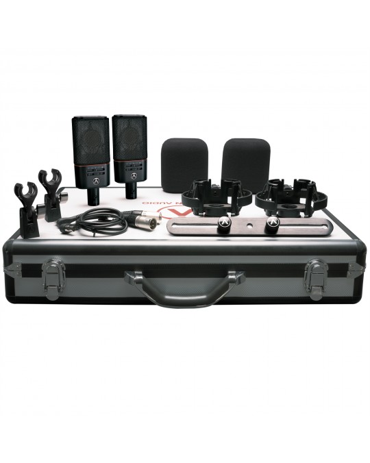 Austrian Audio OC818 BLACK Dual Set Plus - juego de 2 Micrófonos Multipatrón de Diafragma Grande