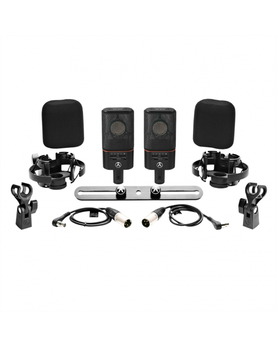 Austrian Audio OC818 BLACK Dual Set Plus - juego de 2 Micrófonos Multipatrón de Diafragma Grande
