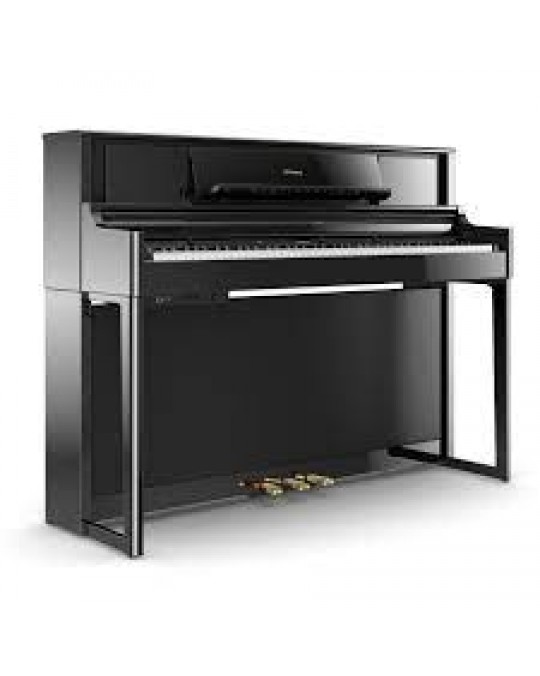 LX705-PE Piano electrónico con gabinete 2x5" 25 Watts + 2x2" 5 Watts, Bluetooth (audio y MIDI), 324 tonos, color POLISHED EBONY.(BASE APARTE) por ROLAND