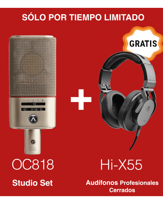 BUNDLE  Micrófono OC818 Studio Set por Austrian Audio + Hi-X55 GRATIS