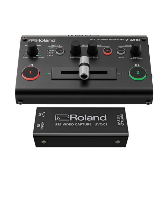 V-02HD STR Kit que incluye la Video Switcher V-02HD + Capturadora de video para Streaming por ROLAND